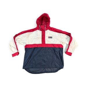 Vintage Chaps Ralph Lauren Jacket Mens XL Red White Blue USA Flag Pullover 90s